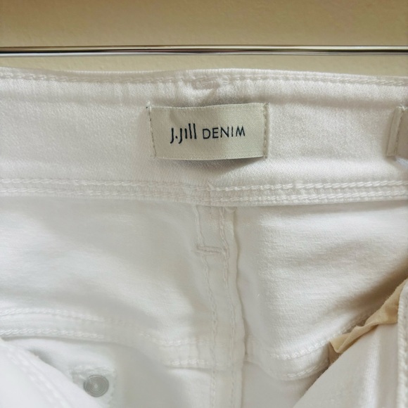 JJill White Denim Jeans Authentic Fit Slim Ankle Size 10 - Picture 7 of 12
